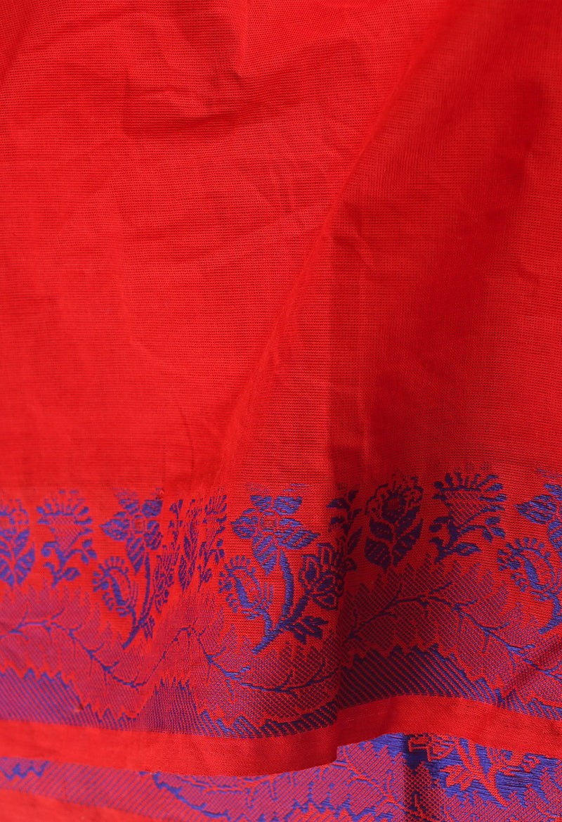 Online Shopping for Red Pure Pavani Venkatagiri Cotton Saree with Fancy prints from Andhra Pradesh at Unnatisilks.com India