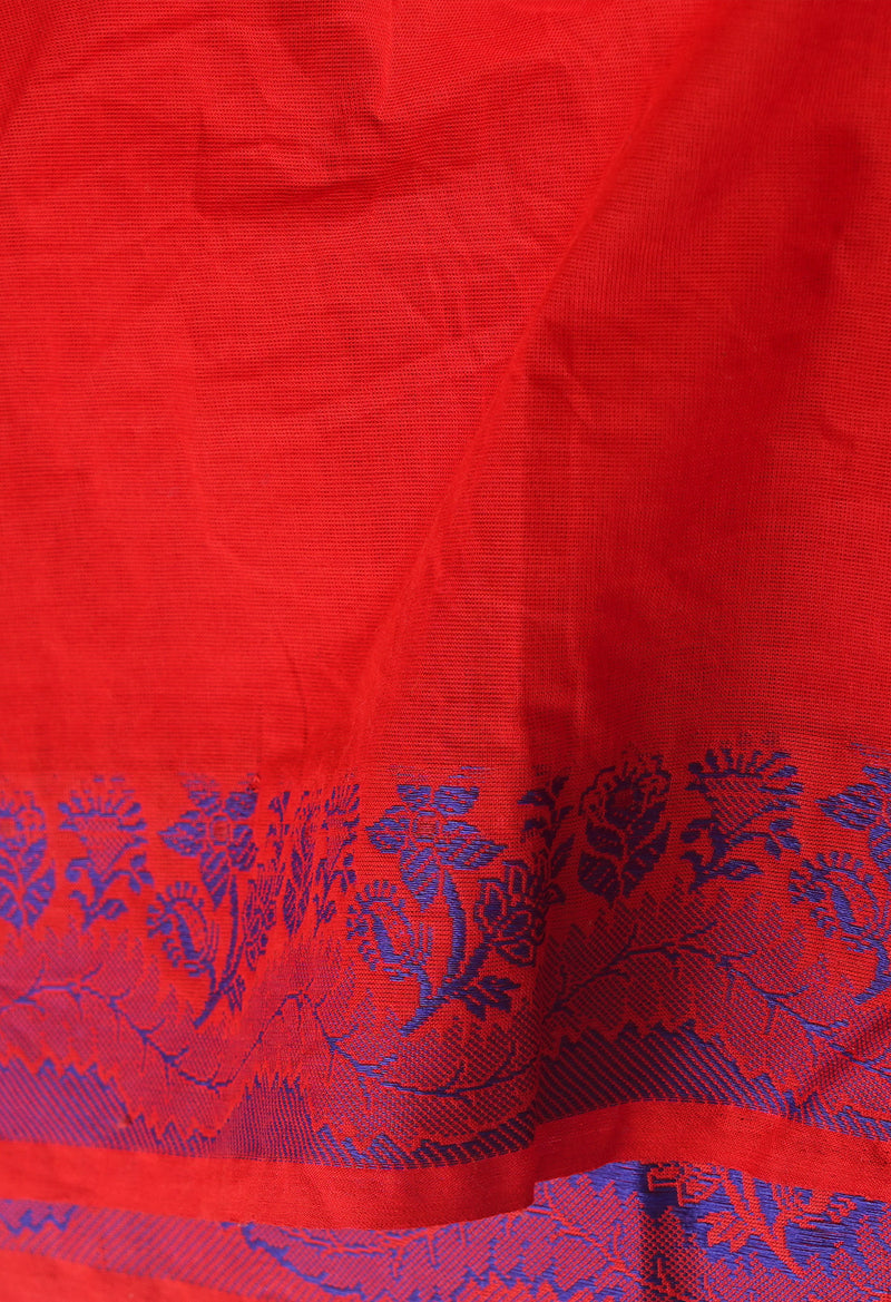 Online Shopping for Red Pure Pavani Venkatagiri Cotton Saree with Fancy prints from Andhra Pradesh at Unnatisilks.com India