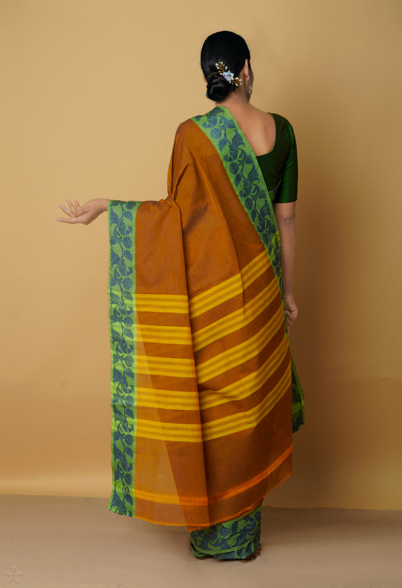 Brown Pure Pavani Venkatagiri Cotton Saree-UNM65609