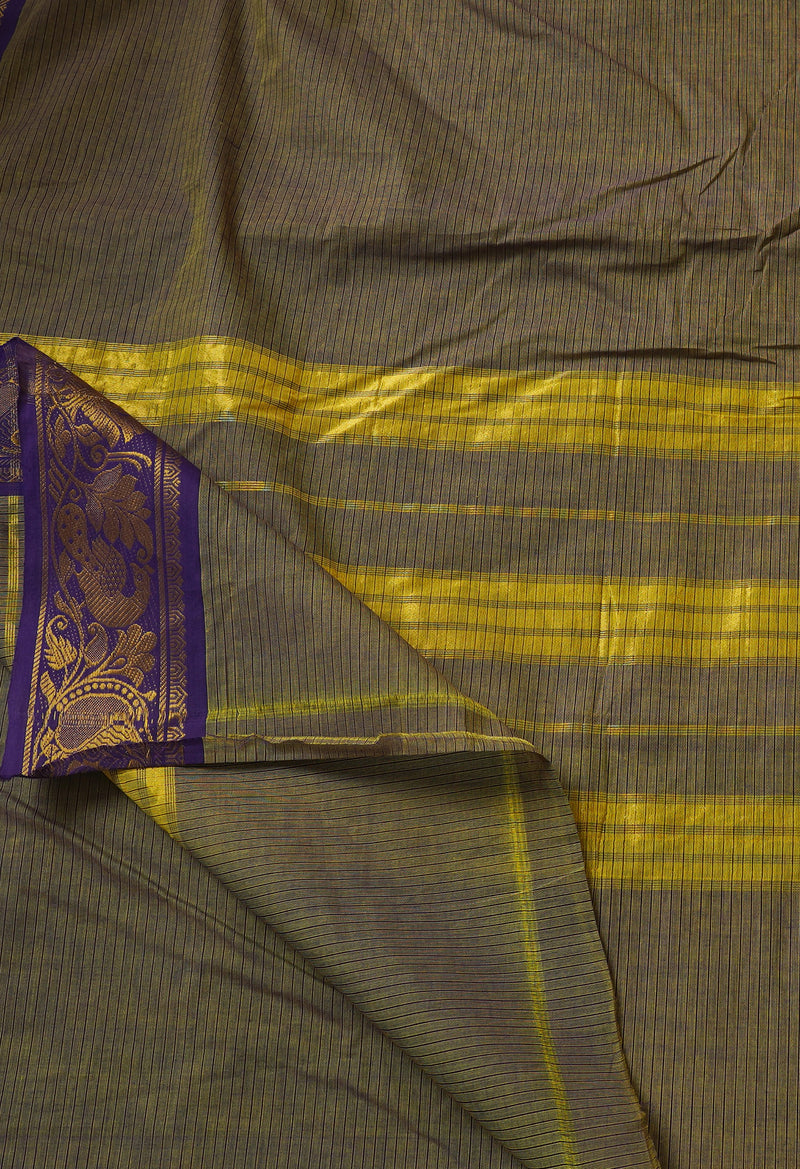 Green-Blue Pure Pavani Venkatagiri Cotton Saree-UNM65619