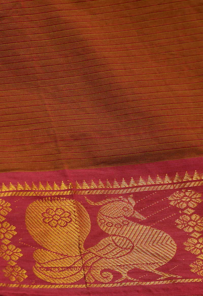 Brown Pure Pavani Venkatagiri Cotton Saree-UNM65627