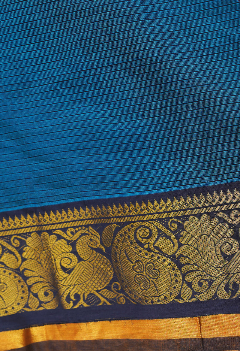 Online Shopping for Blue Pure Pavani Venkatagiri Cotton Saree with Fancy prints from Andhra Pradesh at Unnatisilks.com India