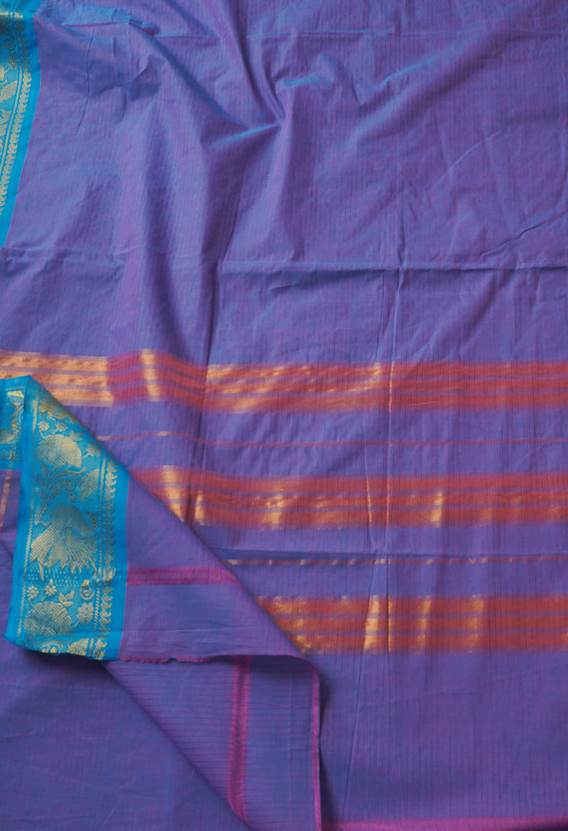 Violet Pure Pavani Venkatagiri Cotton Saree-UNM65630