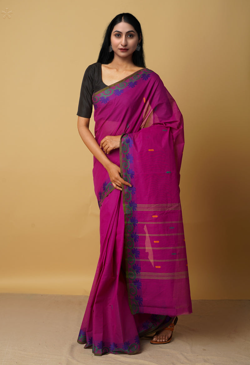 Purple Pure Pavani Venkatagiri Cotton Saree-UNM65639
