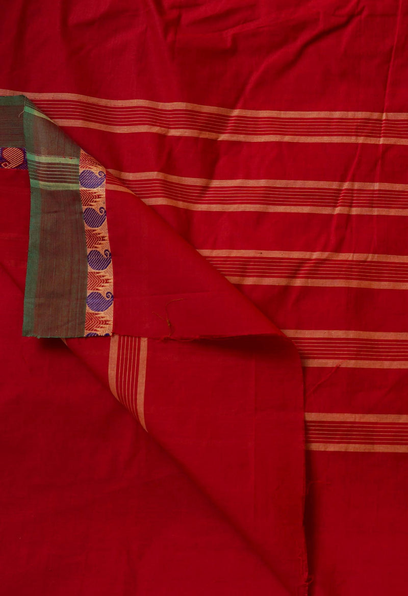 Red Pure Pavani Venkatagiri Cotton Saree-UNM65657