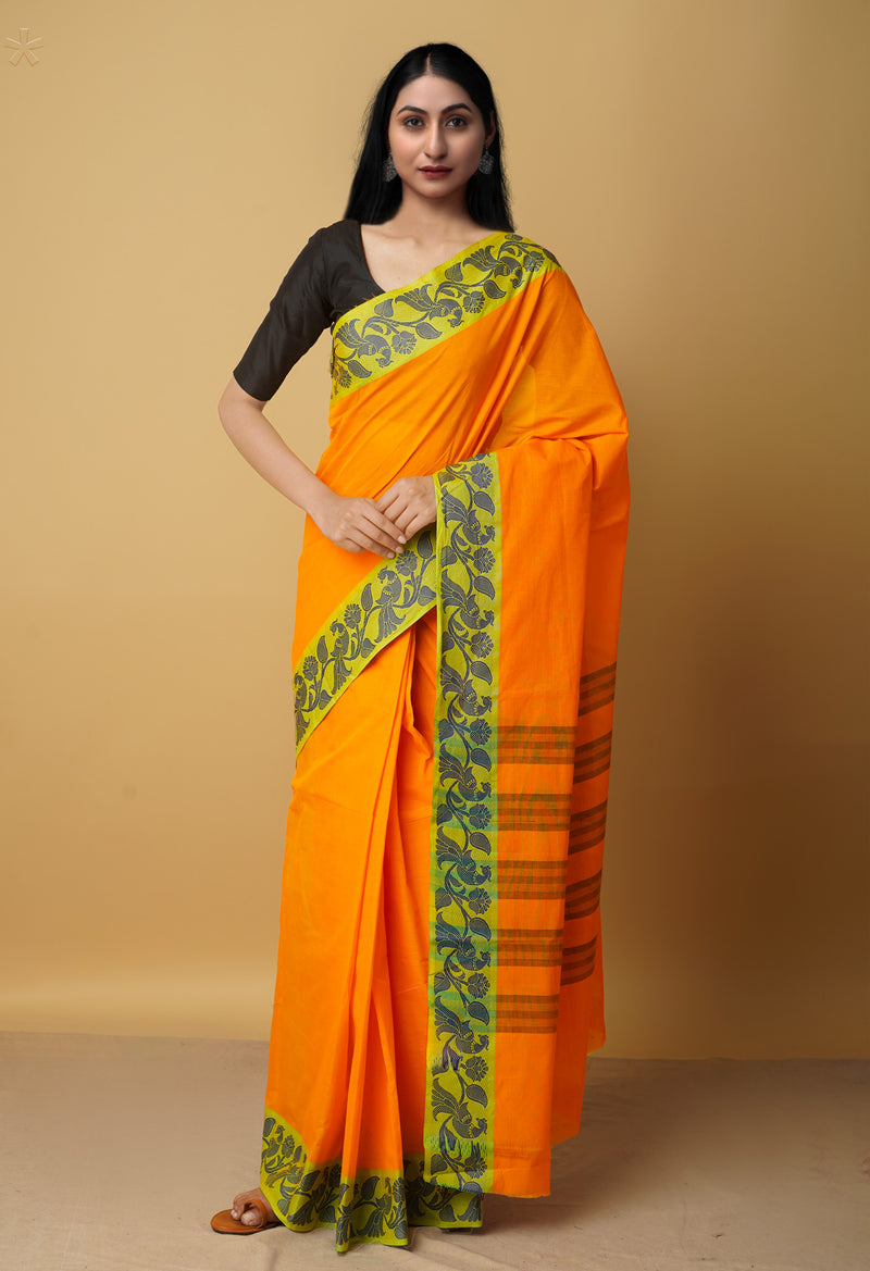 Orange Pure Pavani Venkatagiri Cotton Saree-UNM65666