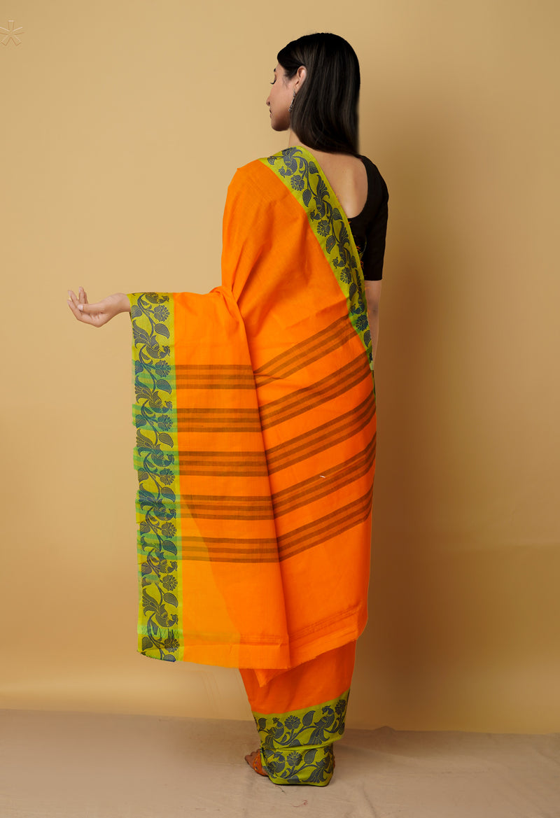 Orange Pure Pavani Venkatagiri Cotton Saree-UNM65666