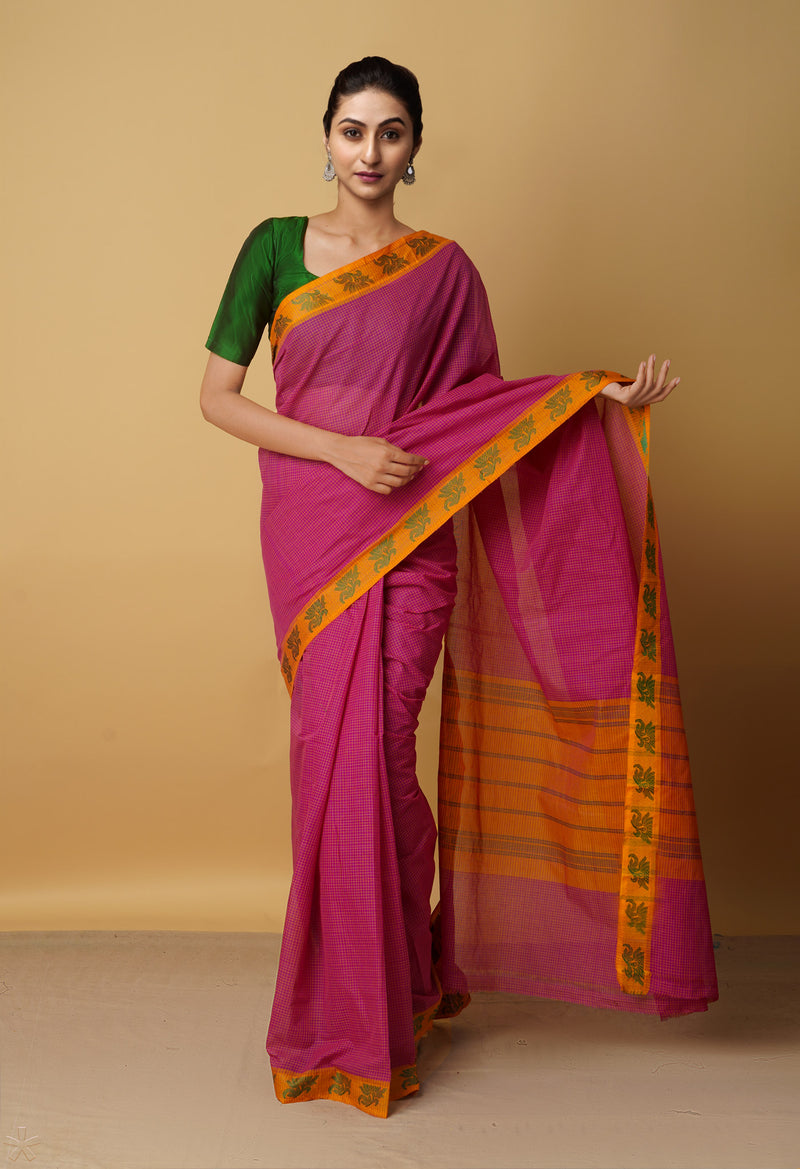 Pink Pure Pavani Venkatagiri Cotton Saree-UNM65672
