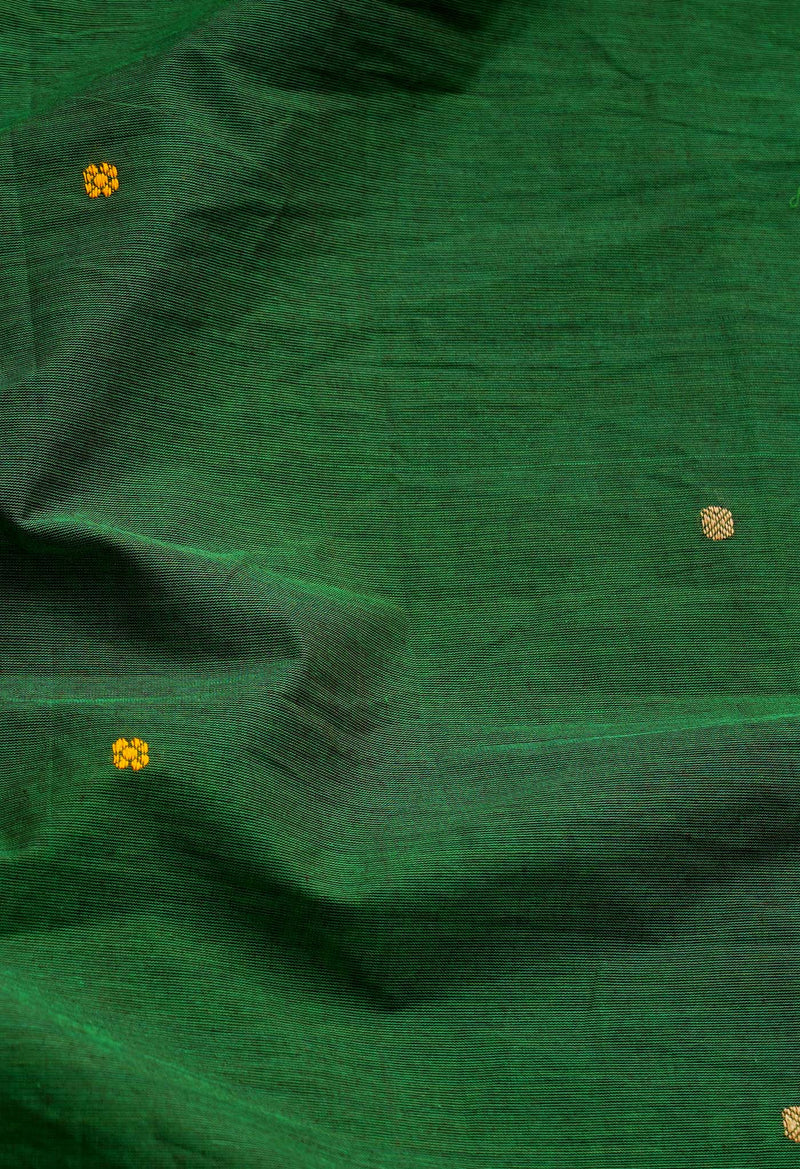 Green Pure Handloom Pavani Chettinad Cotton Saree-UNM65769