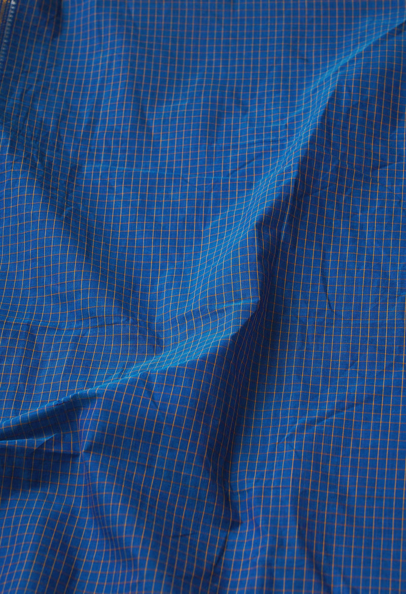 Blue Pure Handloom Pavani Chettinad Cotton Saree-UNM65787