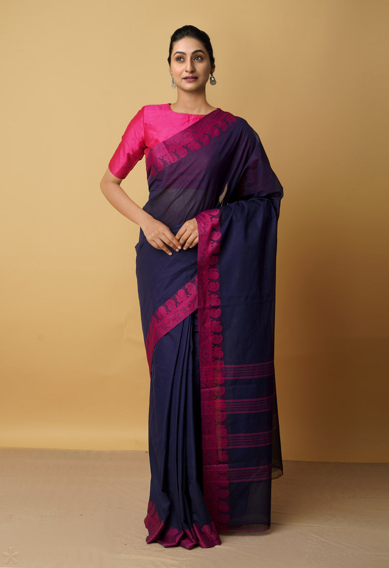 Multi Pure Pavani Handcrafted Kanchi Cotton Saree-UNM65925