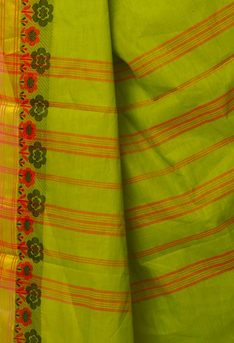 Green Pure Pavani Handcrafted Kanchi Cotton Saree-UNM65996