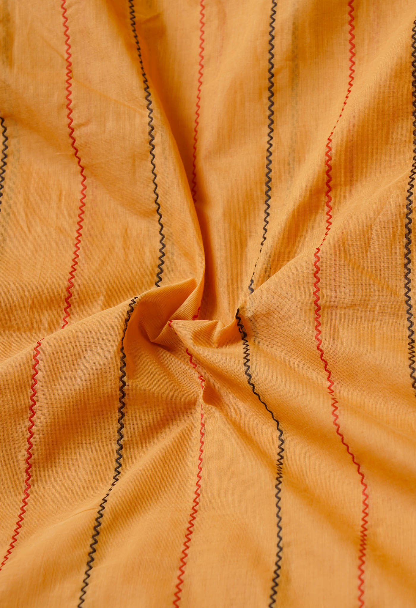 Orange Pure Pavani Handcrafted Kanchi Cotton Saree