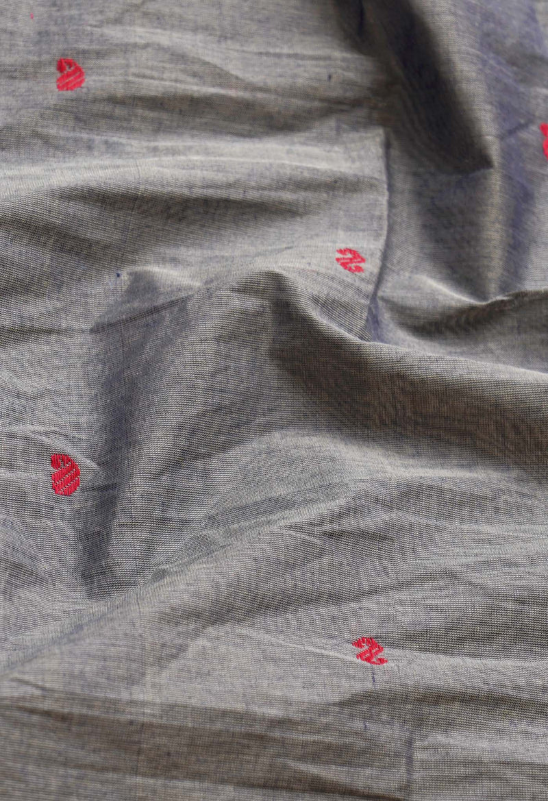 Grey Pure Pavani Handcrafted Kanchi Cotton Saree-UNM66059