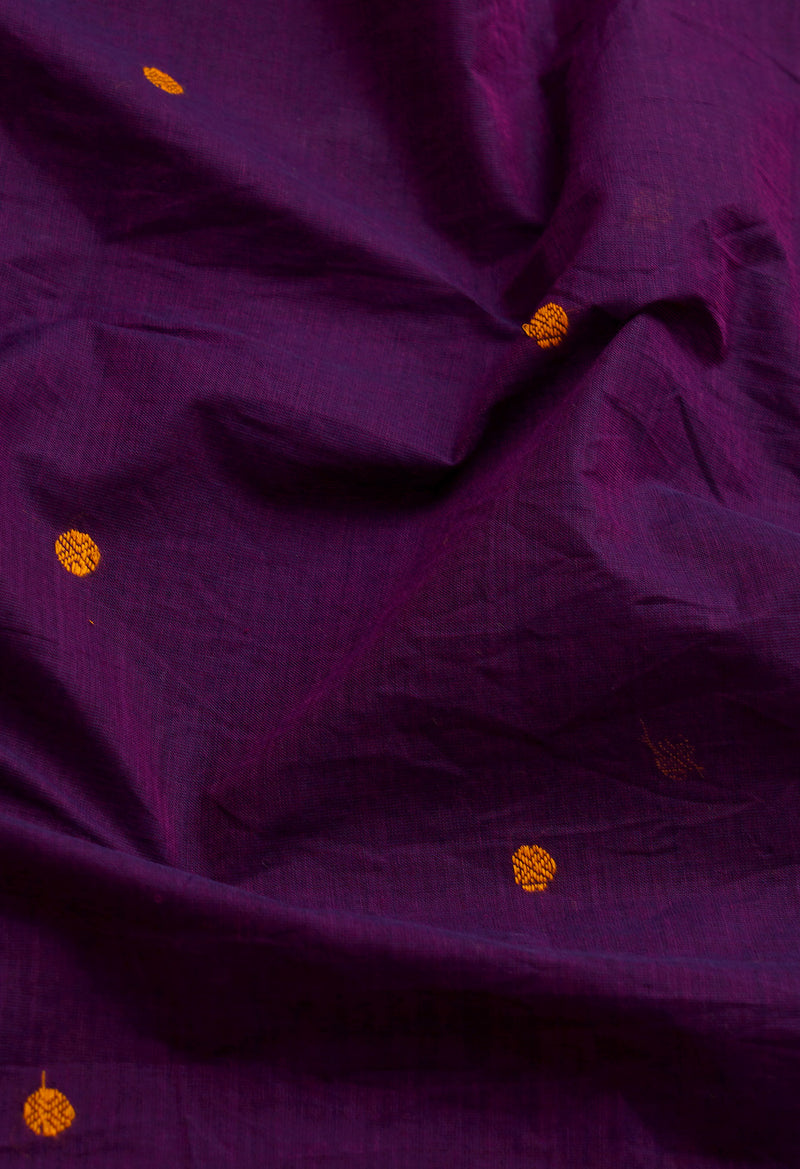 Purple Pure Pavani Handcrafted Kanchi Cotton Saree-UNM66080