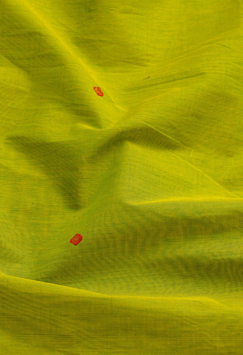Green Pure Pavani Handcrafted Kanchi Cotton Saree-UNM66082