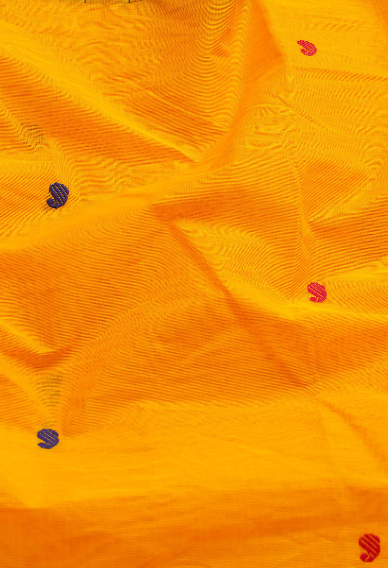Yellow Pure Pavani Handcrafted Kanchi Cotton Saree-UNM66083