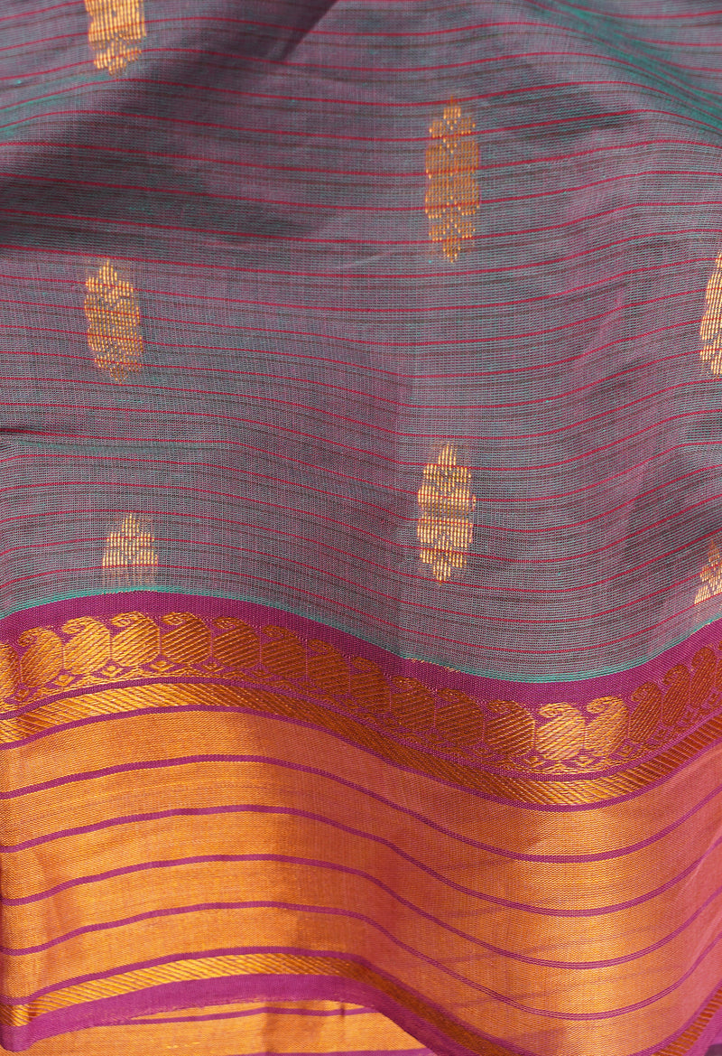 Green Pure  Handloom Pavni Venkatagiri Cotton Saree-UNM66206