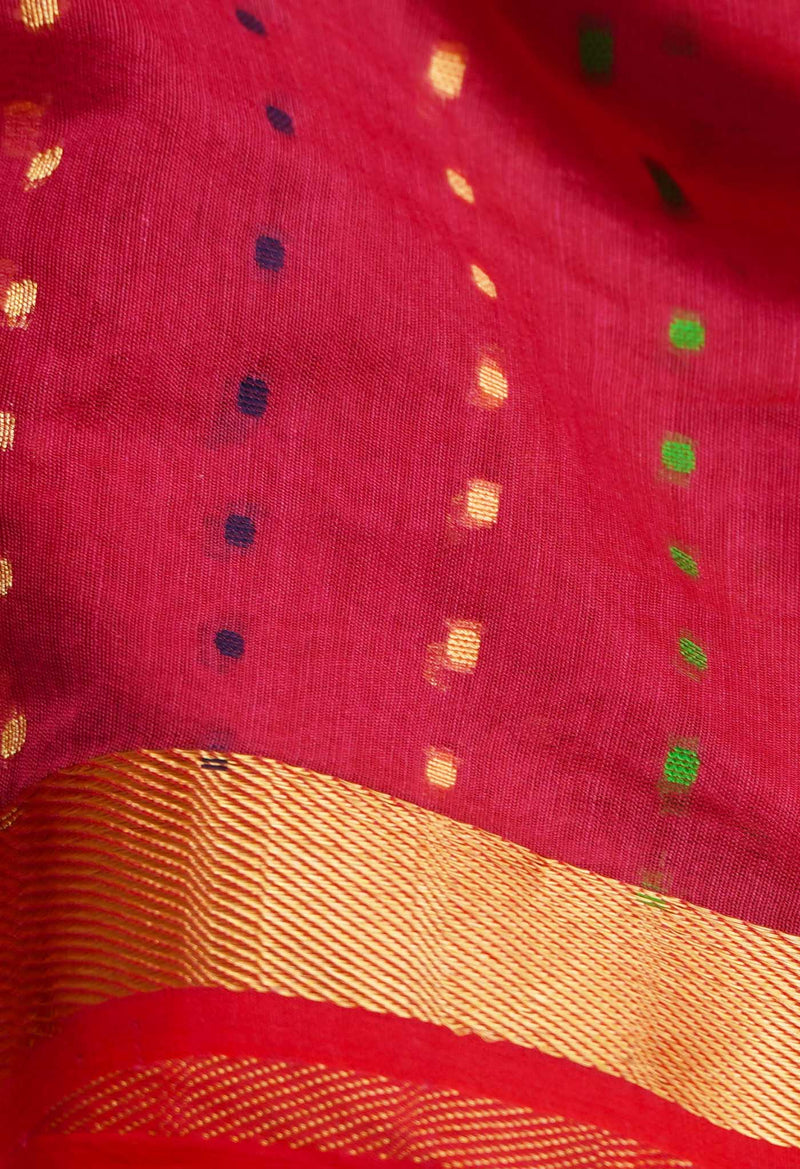Pink Pure Handloom Maheshwari Sico Saree-UNM66297
