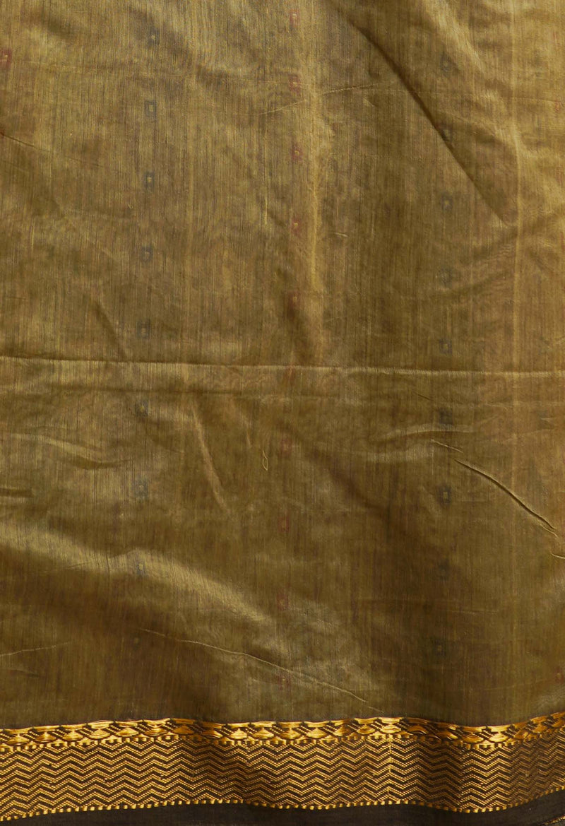 Green Pure Handloom Maheshwari Sico Saree-UNM66311