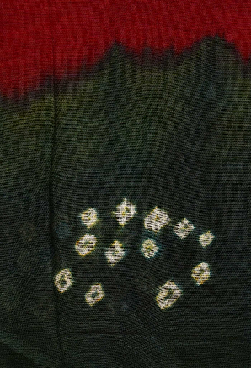 Maroon Pure Bandhani Cotton Saree-UNM66411