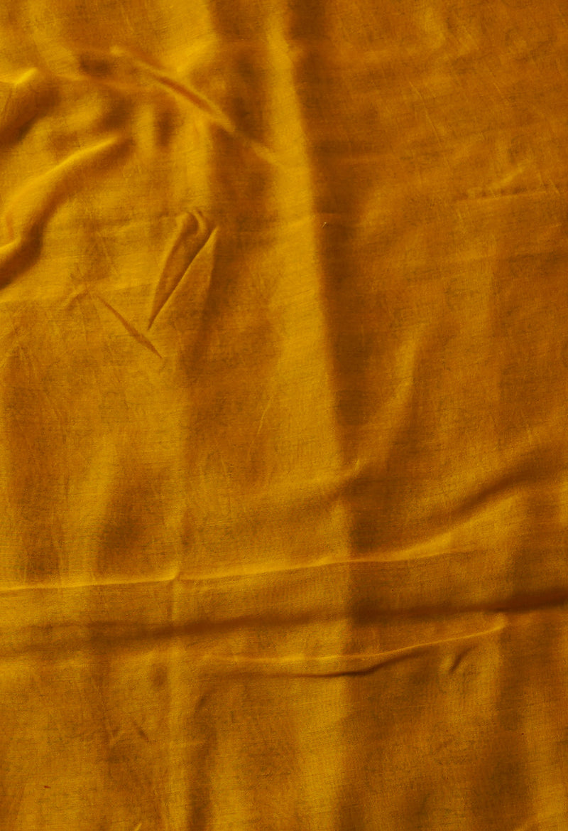 Yellow Pure Chanderi Bagh Printed Cotton Saree-UNM66742