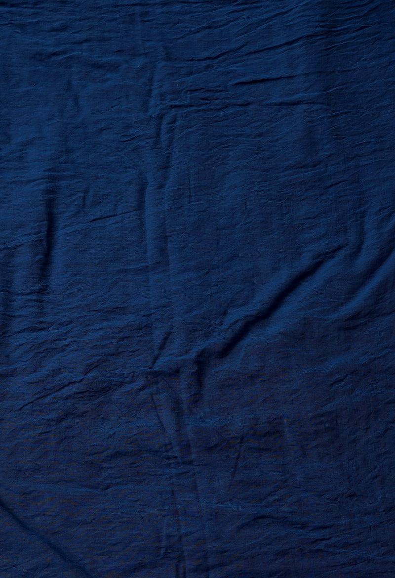 Navy Blue  Art Chanderi Bagh Printed Cotton Saree-UNM66763