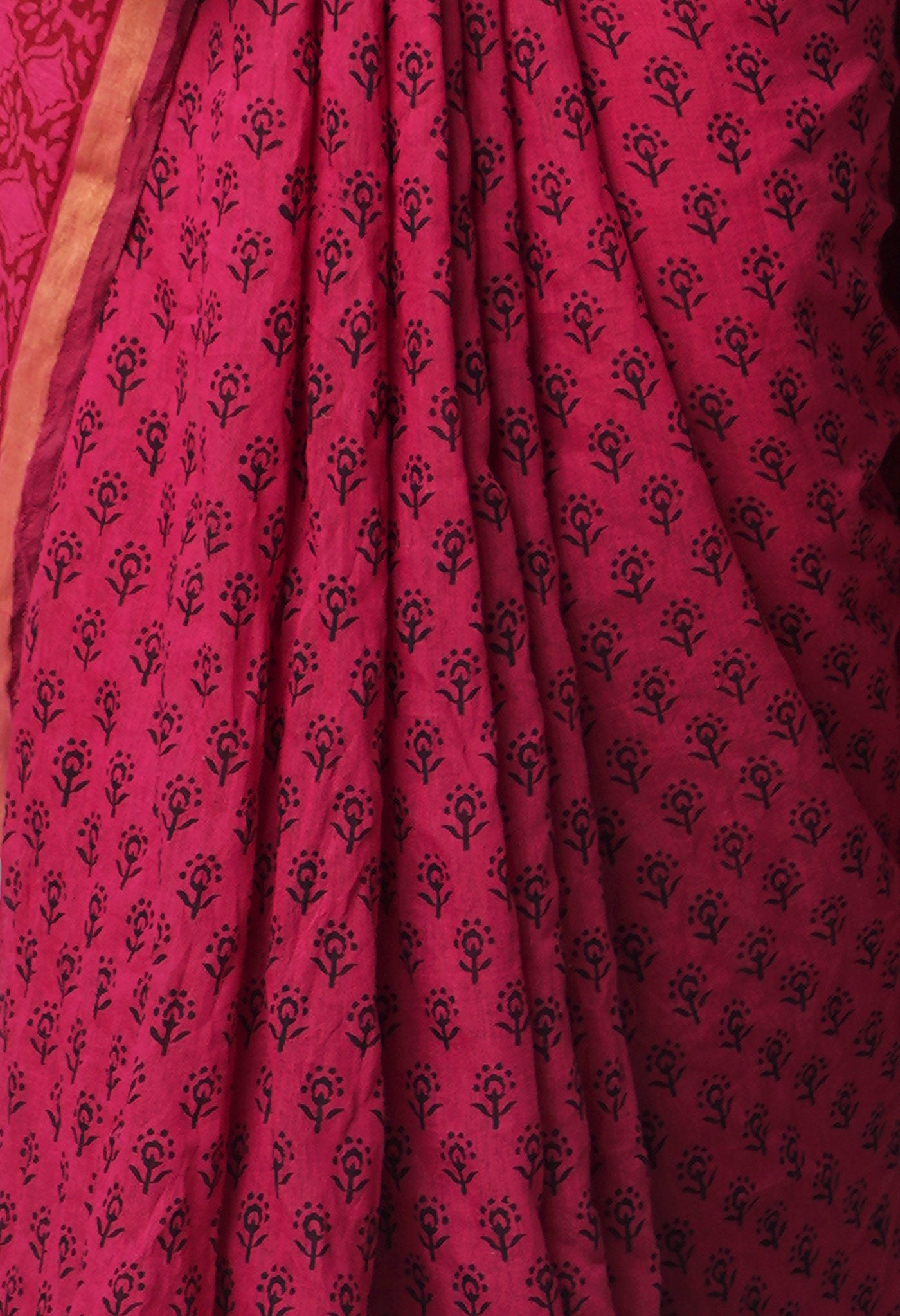 Pink  Art Chanderi Bagh Printed Cotton Saree-UNM66798