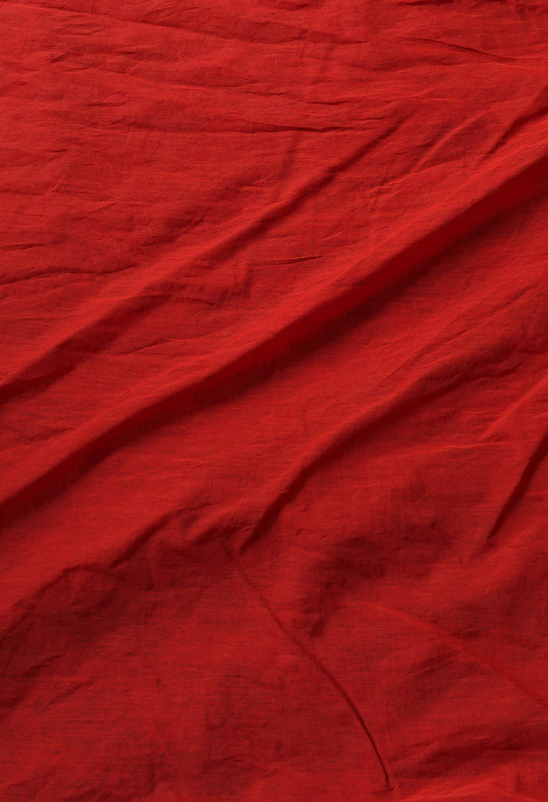 Red  Art Chanderi Bagh Printed Cotton Saree-UNM66813