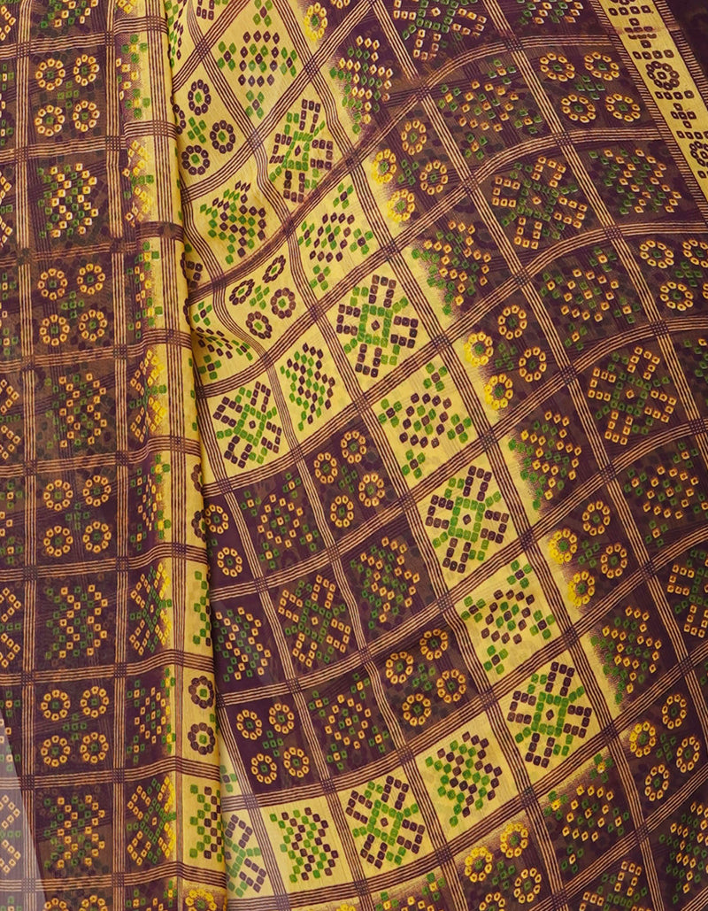 Multi  Fancy Block Printed Georgette Saree-UNM66890