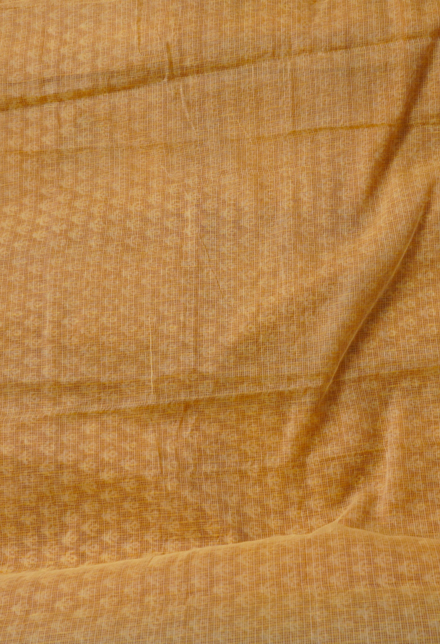Orange Pure Block Printed Kota Cotton Saree-UNM66955