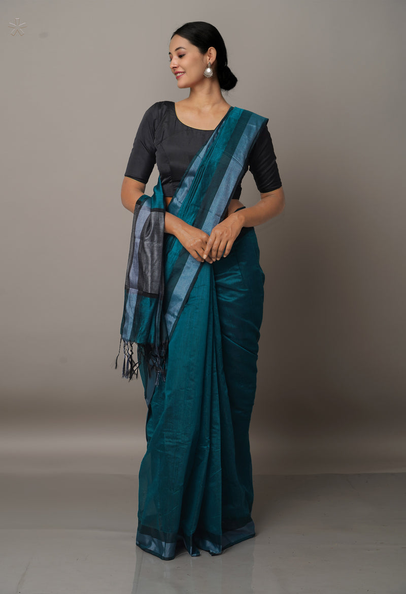 Green  Chanderi Sico Saree-UNM67066