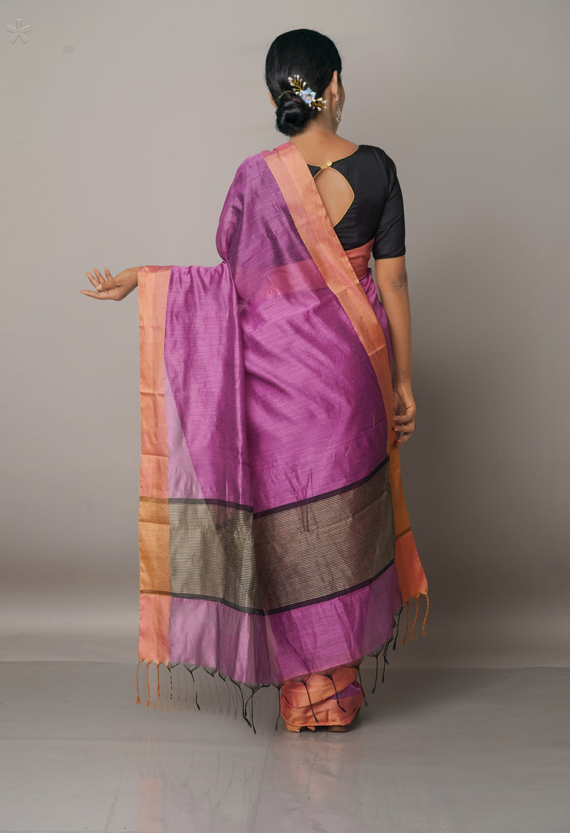 Purple  Chanderi Sico Saree-UNM67078