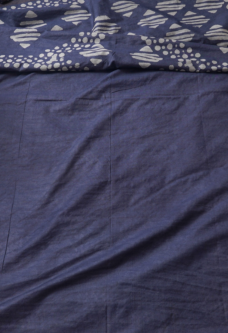 Grey Pure Batik Chanderi  Silk Saree-UNM67256