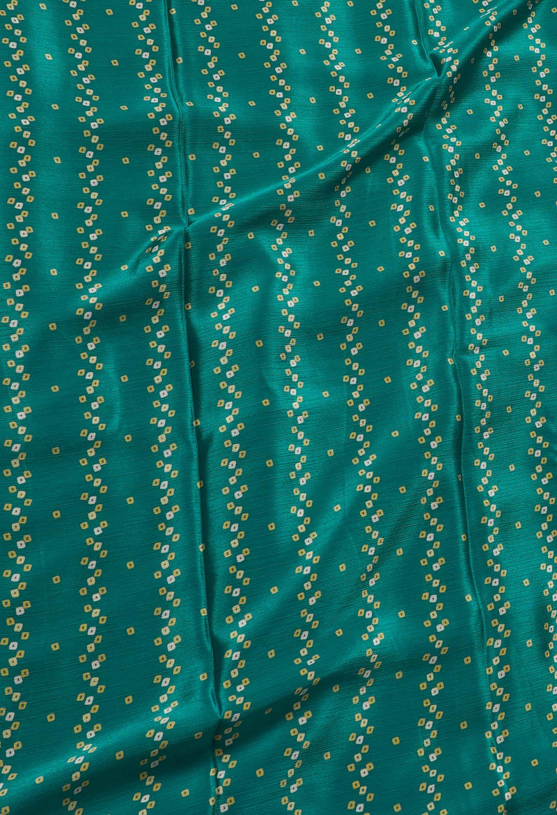 Green  Bandhani Crepe Soft Silk Saree-UNM67331