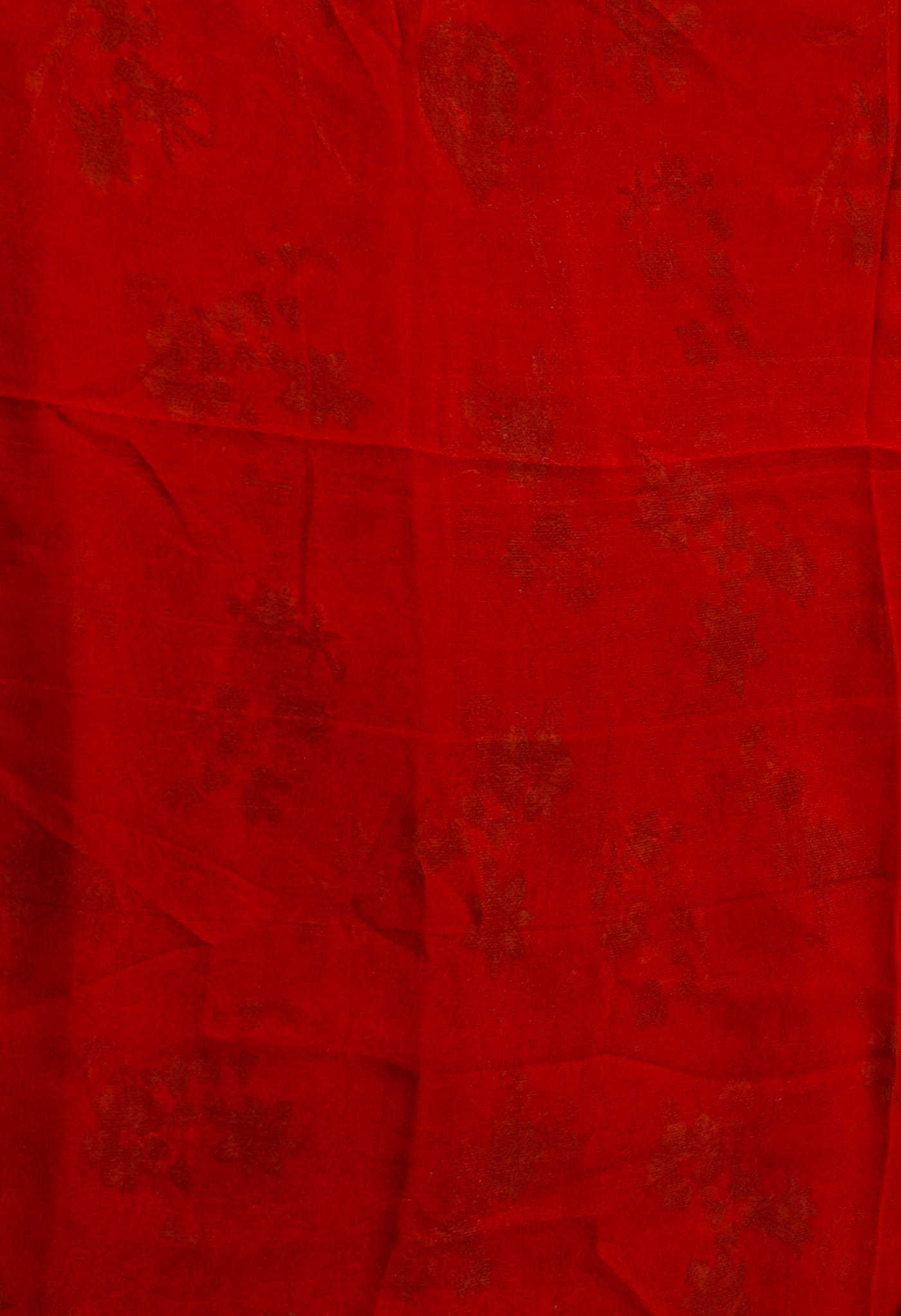 Red  Fancy Block Printed Georgette Silk Saree-UNM67414