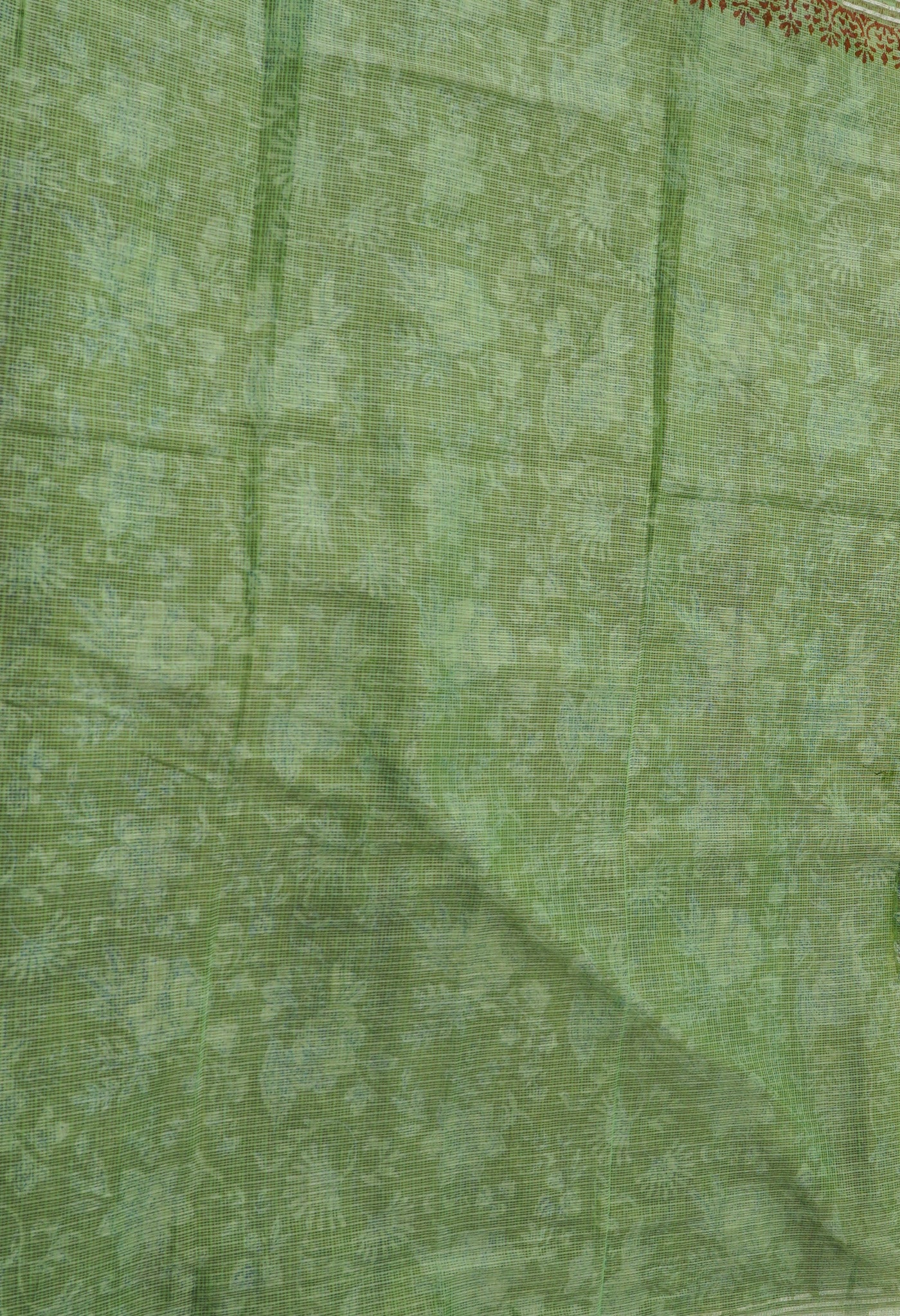 Green Pure Block Printed Kota  Cotton Saree-UNM67459