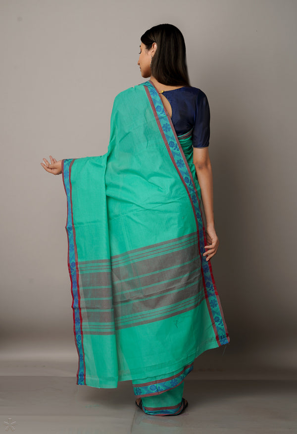 Green Pure Pavani Venkatagiri Cotton Saree-UNM67659