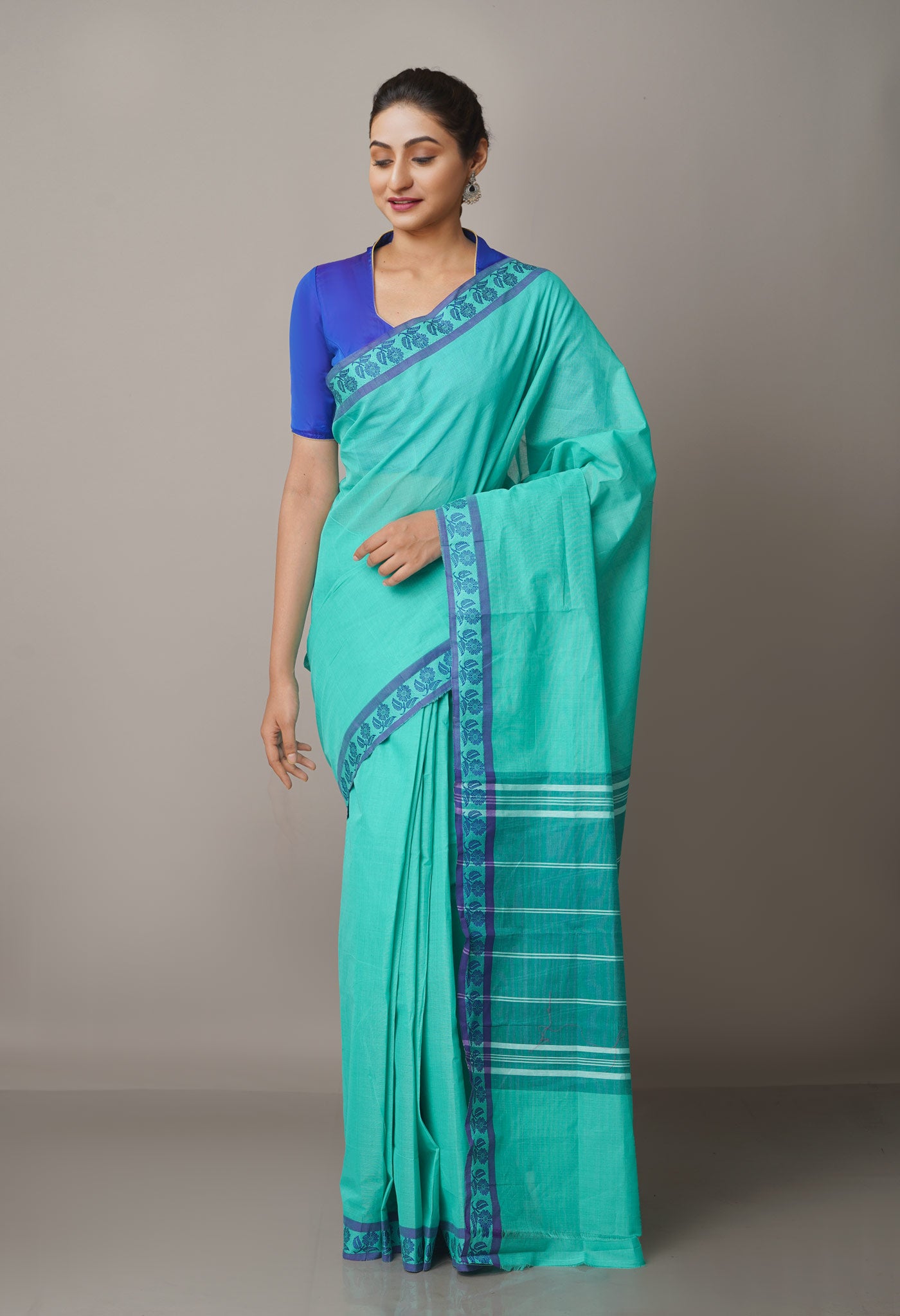 Online Shopping for Green Pure Pavani Venkatagiri Cotton Saree-UNM67660 with Weaving from Andhra Pradesh at Unnatisilks.com India