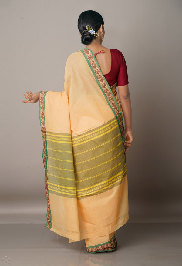 Cream Pure Pavani Venkatagiri Cotton Saree-UNM67662