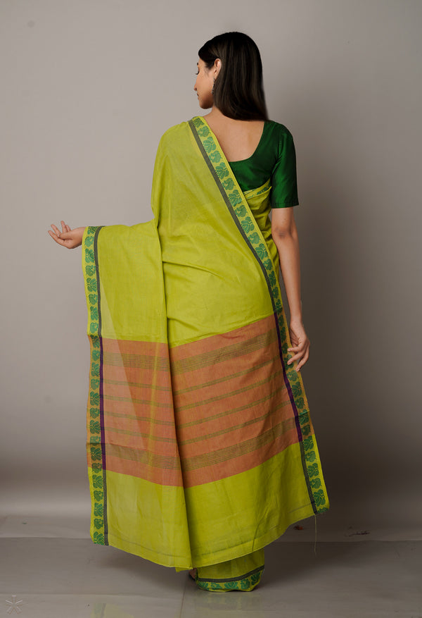 Green Pure Pavani Venkatagiri Cotton Saree-UNM67663
