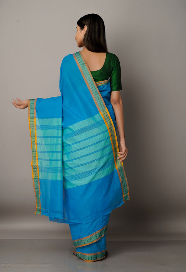 Blue Pure Pavani Venkatagiri Cotton Saree-UNM67666