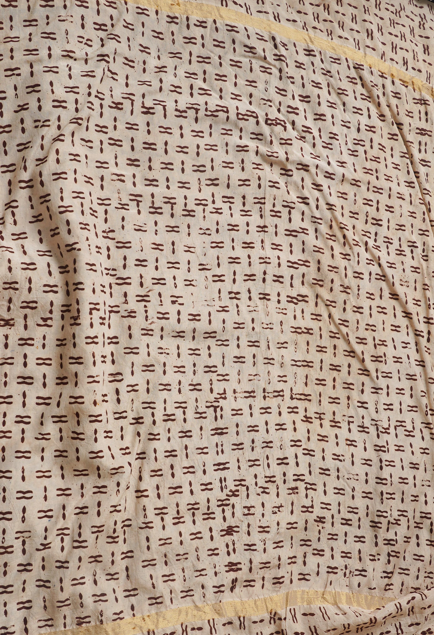 Multi Pure Kalamkari Block Printed Silk Saree