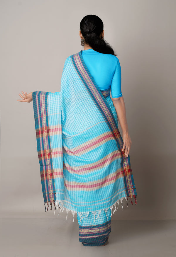 Blue Pure Handloom Pavani Narayanpet Cotton Saree-UNM67767