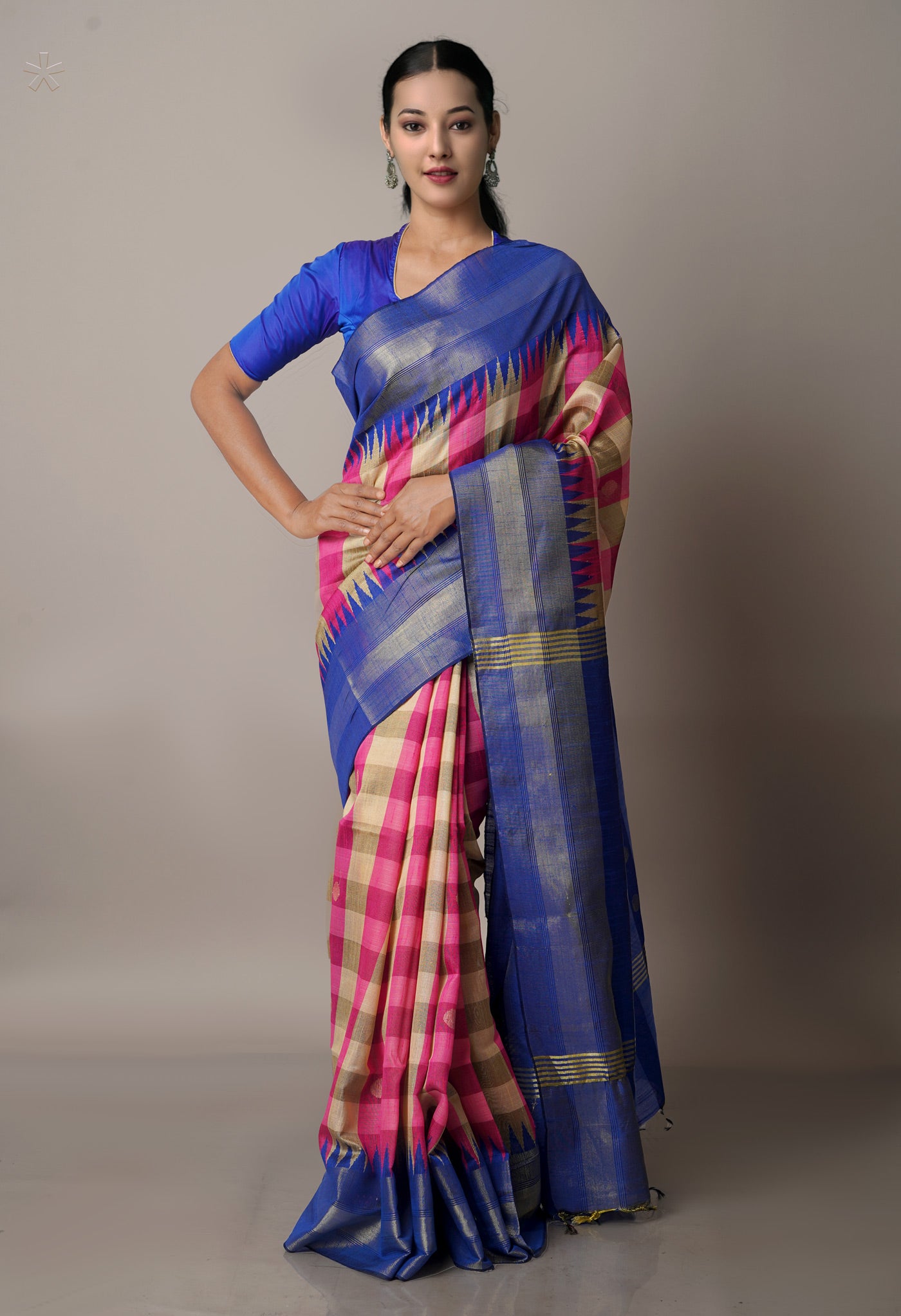 Multi  Dupion Silk Saree-UNM67790