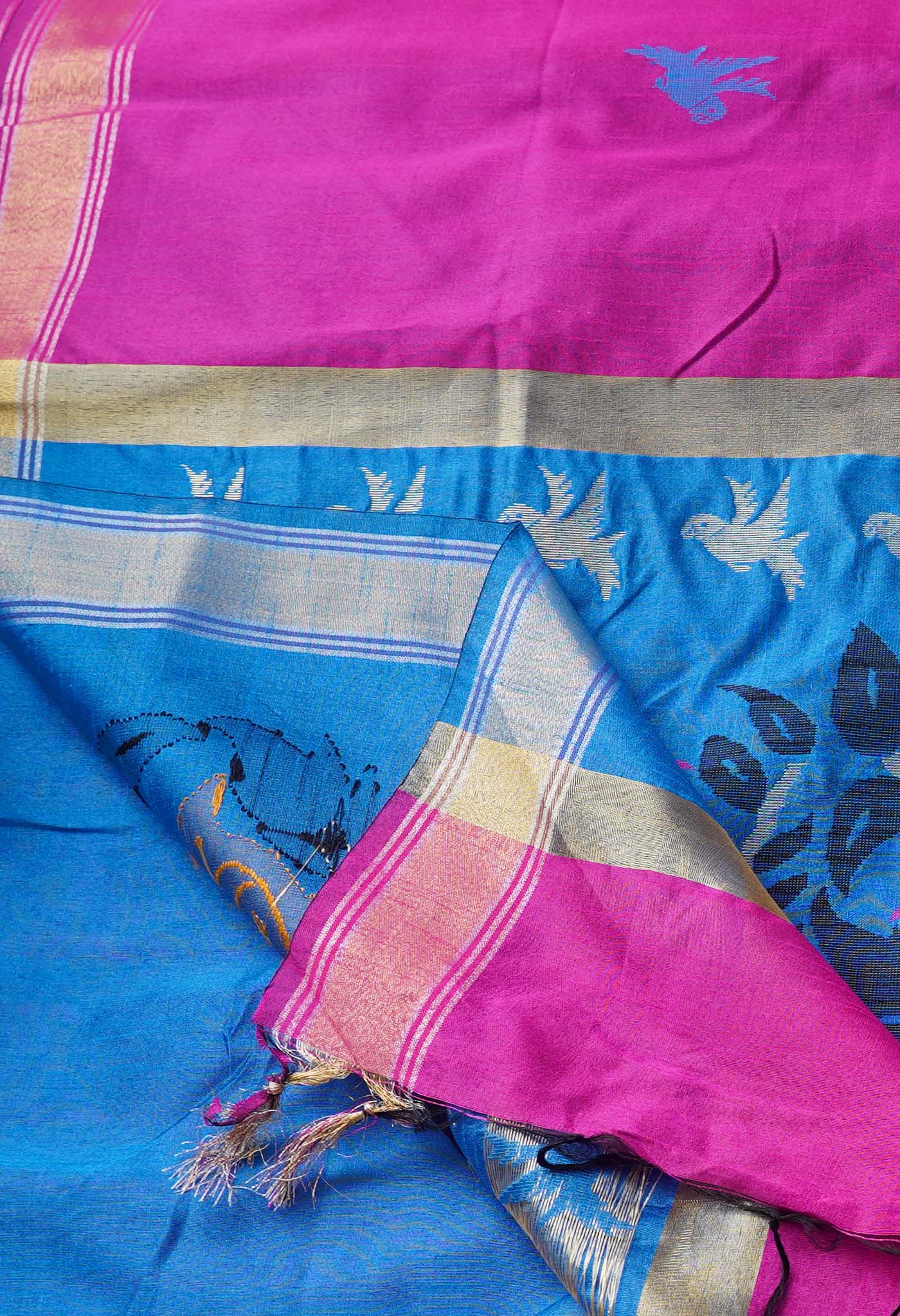 Pink  Dupion Silk Saree-UNM67868