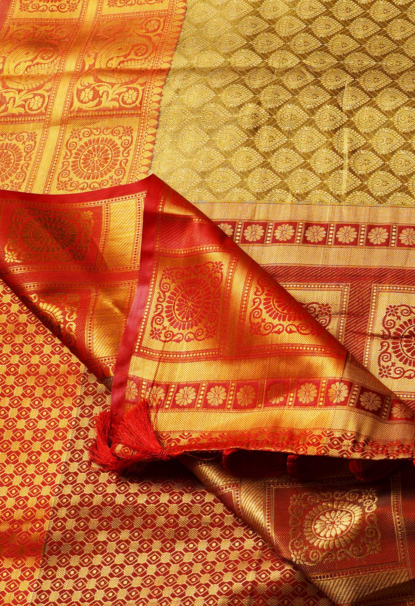 Light Brown-Gold Fancy Banarasi Silk Saree-UNM67919