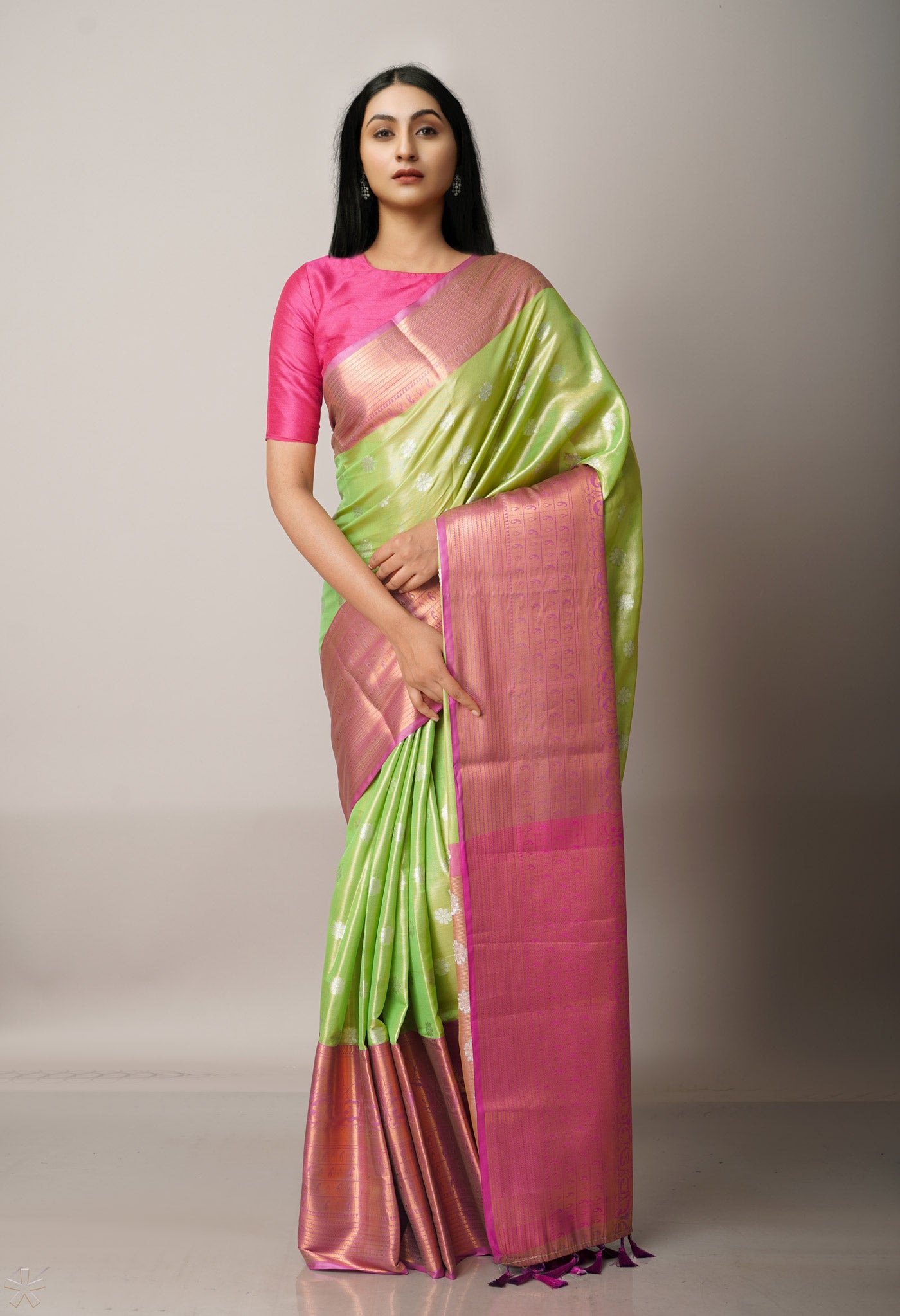 Green  Fancy Banarasi Silk Saree-UNM67932