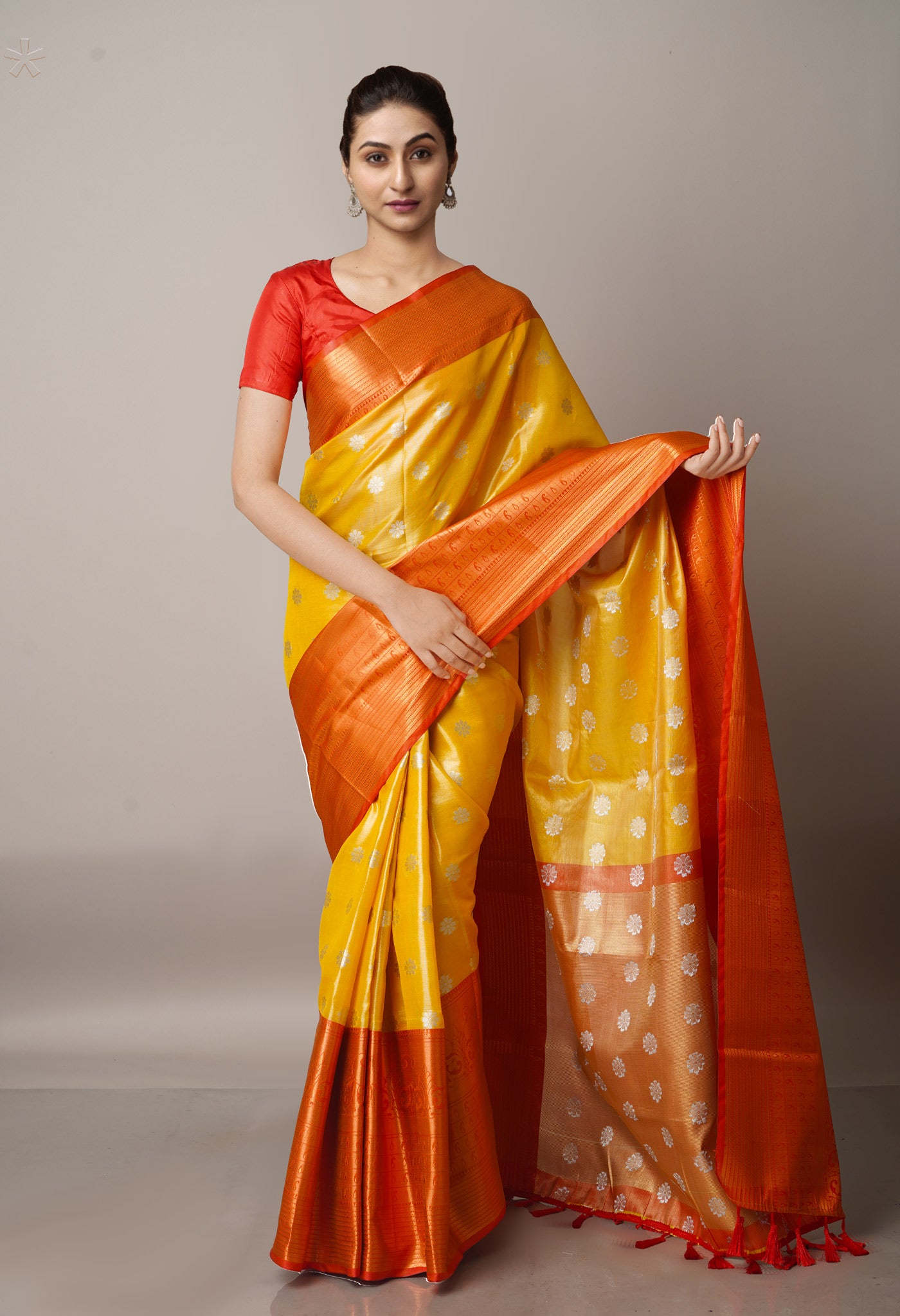 Yellow  Fancy Banarasi Silk Saree-UNM67933