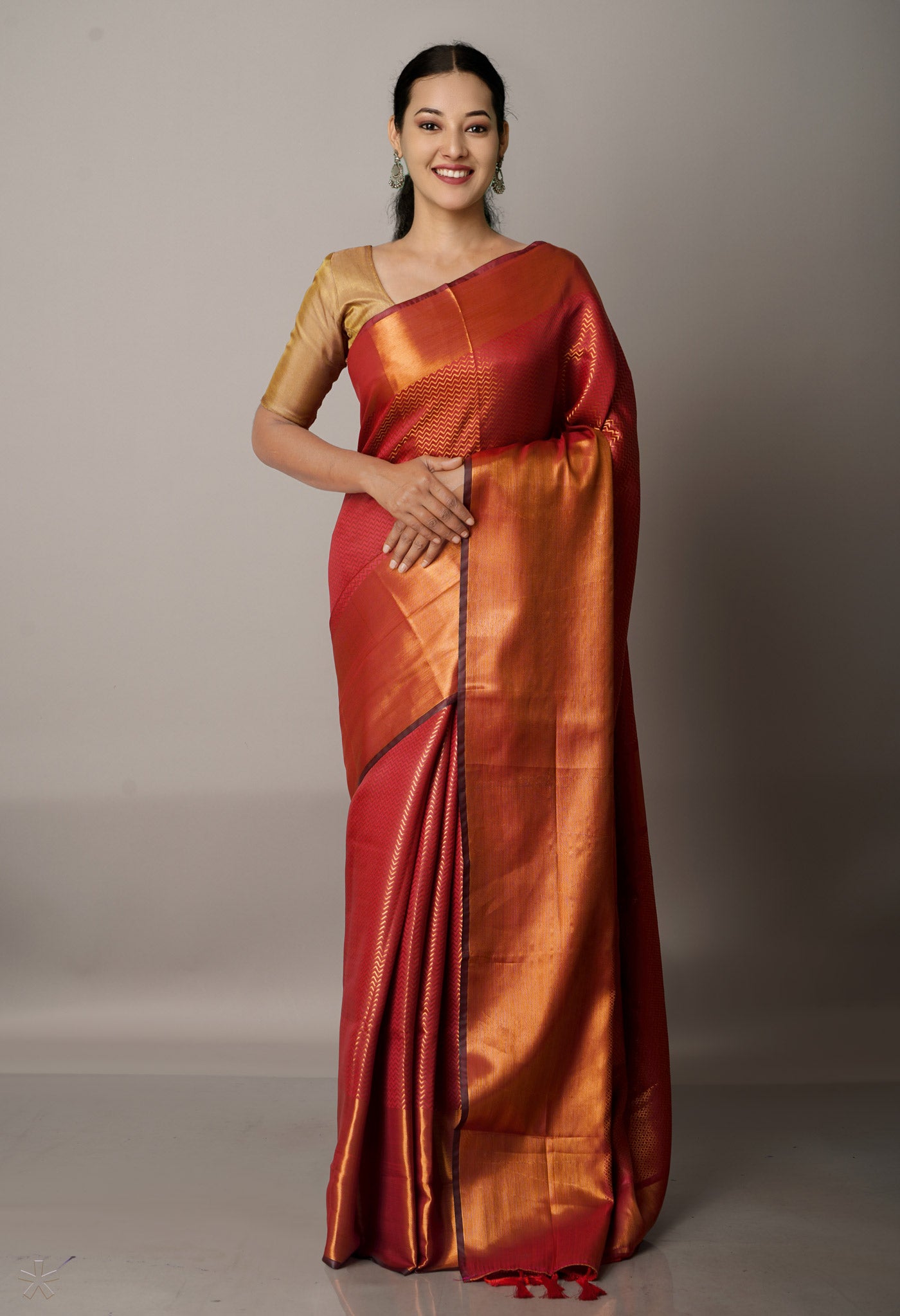 Maroon  Fancy Banarasi Silk Saree-UNM67936